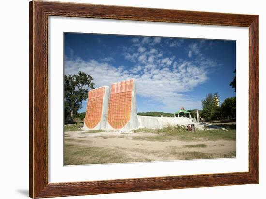 Feet of the Reclining Buddha, Sagaing Division-Annie Owen-Framed Photographic Print