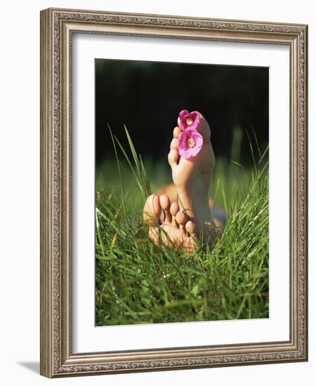 Feet with Flowers-Bjorn Svensson-Framed Photographic Print