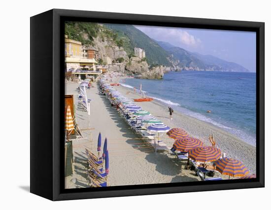 Fegina Beach, Cinque Terre, Liguria, Italy-Bruno Morandi-Framed Premier Image Canvas