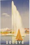 Advertisement for Travel to Geneva, C.1937 (Colour Litho)-Fehr-Mounted Giclee Print