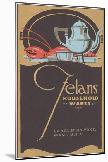 Felan's Household Wares, Art Deco Tea Set, Lobster-null-Mounted Art Print