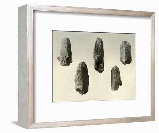 'Feldspar Crystals from Summit of Mount Erebus (Natural Size)', 1909-Unknown-Framed Photographic Print