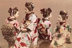 Felice Beato, Japanese Girls in Traditional Dresses, 1863-1877. Brera Gallery, Milan, Italy-Felice Beato-Art Print