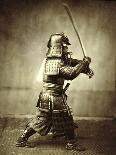 Samurai with Raised Sword, circa 1860-Felice Beato-Giclee Print