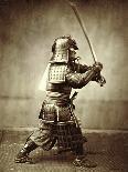 Samurai with Raised Sword, circa 1860-Felice Beato-Giclee Print