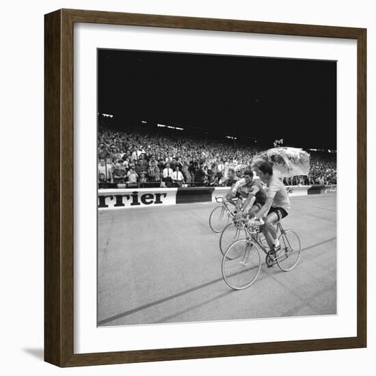 Felice Gimondi, Raymond Poulidor and Gianni Motta are Celebrated at the End of the Tour De France-Mario de Biasi-Framed Giclee Print