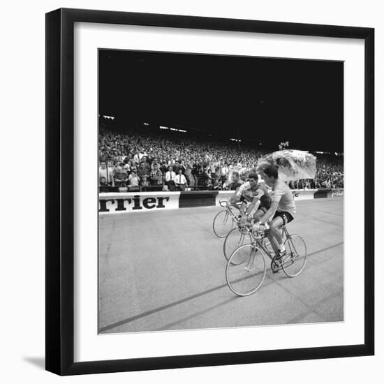 Felice Gimondi, Raymond Poulidor and Gianni Motta are Celebrated at the End of the Tour De France-Mario de Biasi-Framed Giclee Print