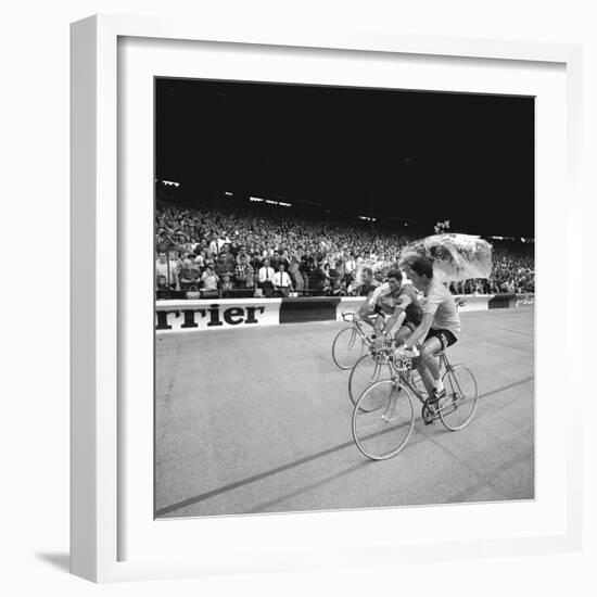 Felice Gimondi, Raymond Poulidor and Gianni Motta are Celebrated at the End of the Tour De France-Mario de Biasi-Framed Giclee Print