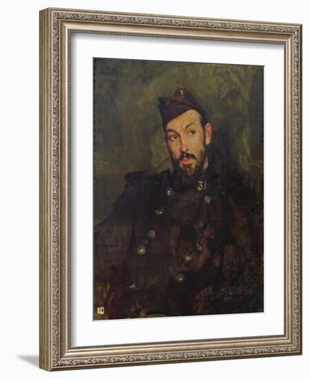 Felicien Cacan in Uniform, 1915 (Oil on Canvas)-Jacques-emile Blanche-Framed Giclee Print