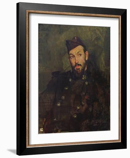 Felicien Cacan in Uniform, 1915 (Oil on Canvas)-Jacques-emile Blanche-Framed Giclee Print