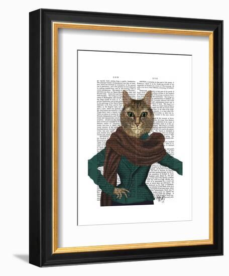 Feline Fashionista-Fab Funky-Framed Art Print