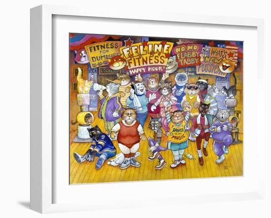 Feline Fitness-Bill Bell-Framed Giclee Print