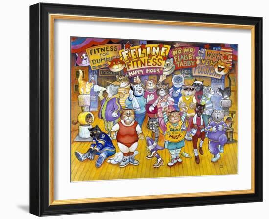 Feline Fitness-Bill Bell-Framed Giclee Print