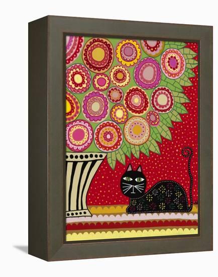 Feline Florist 1-Kerri Ambrosino-Framed Premier Image Canvas