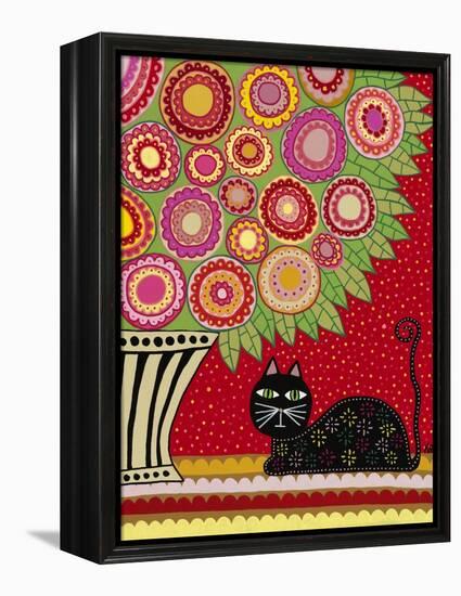 Feline Florist 1-Kerri Ambrosino-Framed Premier Image Canvas