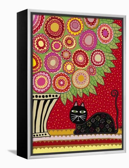 Feline Florist 1-Kerri Ambrosino-Framed Premier Image Canvas