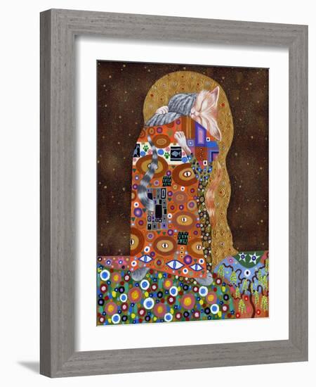 Feline Fulfilment, 2011-David Newton-Framed Giclee Print