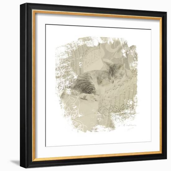 Feline Illustration I-Amy Melious-Framed Art Print