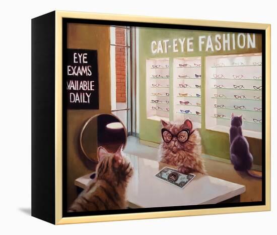 Feline Optical-Lucia Heffernan-Framed Stretched Canvas