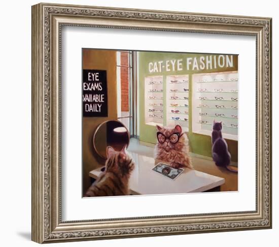 Feline Optical-Lucia Heffernan-Framed Art Print