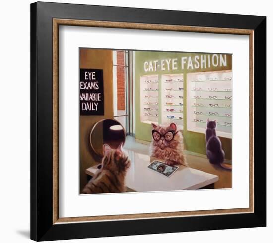 Feline Optical-Lucia Heffernan-Framed Art Print