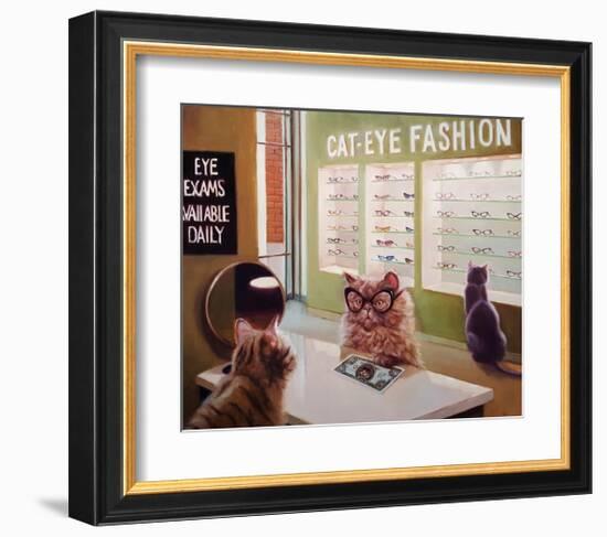 Feline Optical-Lucia Heffernan-Framed Art Print