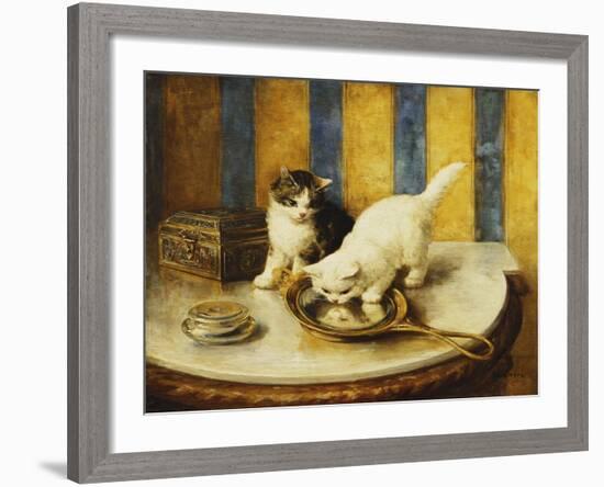 Feline Reflections-Marie Yvonne Laur-Framed Giclee Print