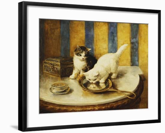 Feline Reflections-Marie Yvonne Laur-Framed Giclee Print