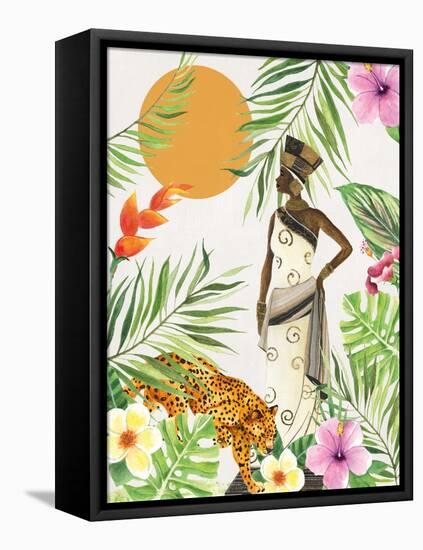 Feline Tropics II-Janet Tava-Framed Stretched Canvas