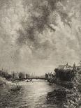 Untitled (View of the Seine), 1901 (Etching)-Felix Bracquemond-Framed Giclee Print