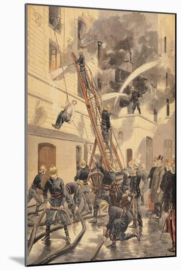 Felix Faure with the Firemen, from "Le Petit Journal", 20th February 1898-Fortuné Louis Méaulle-Mounted Giclee Print