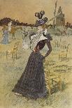 Fashion Plate, at Longchamp, Illustration from 'La Nouvelle Mode', 1897-Felix Fournery-Mounted Giclee Print