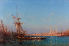 Caiques and Sailboats at the Bosphorus, Second Half of the 19th C-Felix-Francois George Ziem-Mounted Giclee Print