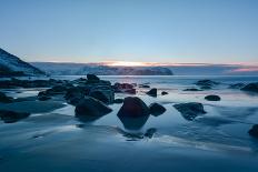 Skagsanden Beach in the Lofoten Islands, Norway in the Winter at Dusk-Felix Lipov-Photographic Print