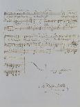 Autograph Manuscript D of 'Im Fruhling', Opus 9 No 4, Dated 6/12/1845, 2 Pages, 55 Bars-Félix Mendelssohn-Bartholdy-Giclee Print