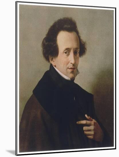 Felix Mendelssohn Composer in 1835-W. Von Schadow-Mounted Art Print