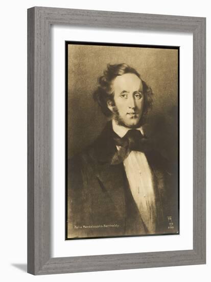 Felix Mendelssohn the German Composer-null-Framed Art Print