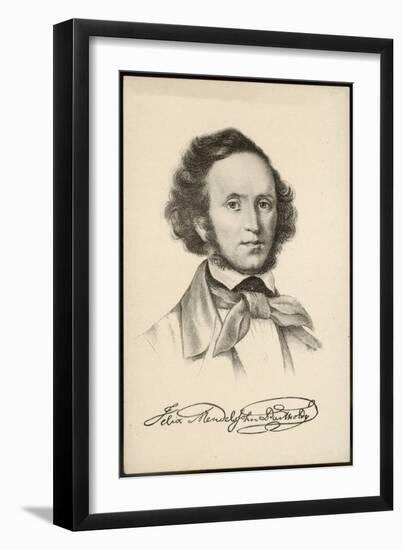 Felix Mendelssohn the German Composer-null-Framed Art Print