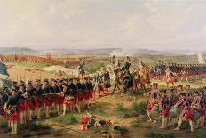 The Battle of Waterloo: British Squares Receiving the Charge of the French Cuirassiers-Felix Philippoteaux-Framed Giclee Print