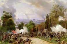 Fighting in the Cemetary of Pere Lachaise in 1871 (Oil on Canvas)-Felix Philippoteaux-Giclee Print