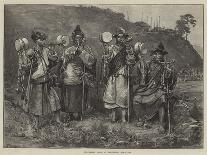 Girls Weaving Sarango in Java-Felix Regamey-Giclee Print
