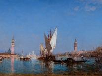 Venise, sortie du palais des Doges sous le Pont des Soupirs-Felix Ziem-Framed Giclee Print