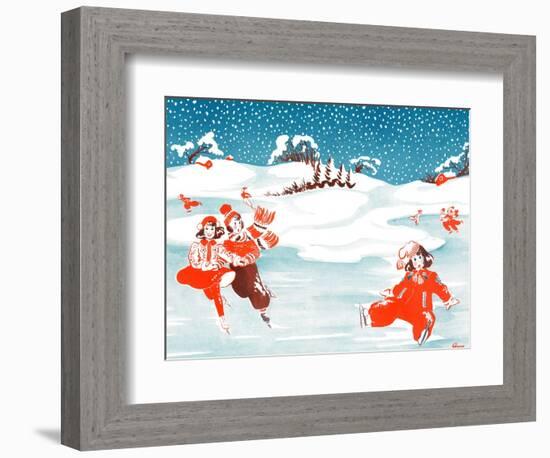 Fell on the Ice - Jack & Jill-Ann Eshner-Framed Giclee Print