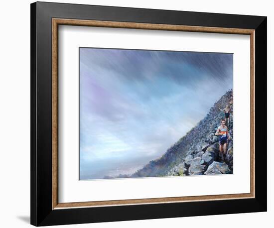 Fell Race- Toms off !, 2018-Vincent Alexander Booth-Framed Photographic Print