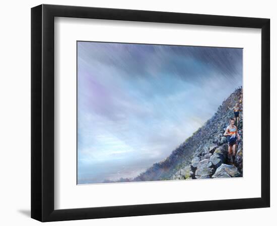 Fell Race- Toms off !, 2018-Vincent Alexander Booth-Framed Photographic Print