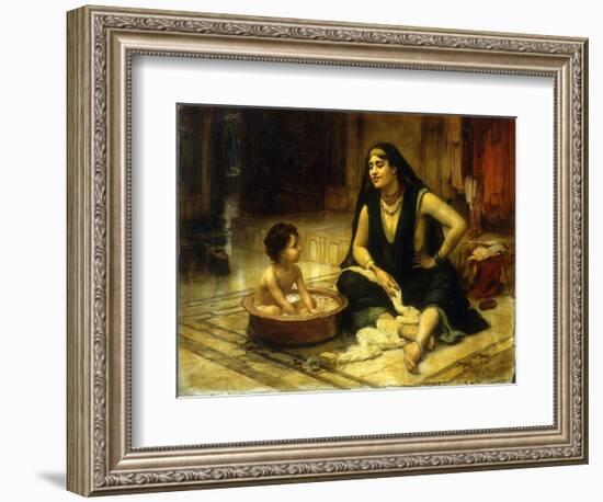 Fellahin and Child-Frederick Arthur Bridgman-Framed Giclee Print