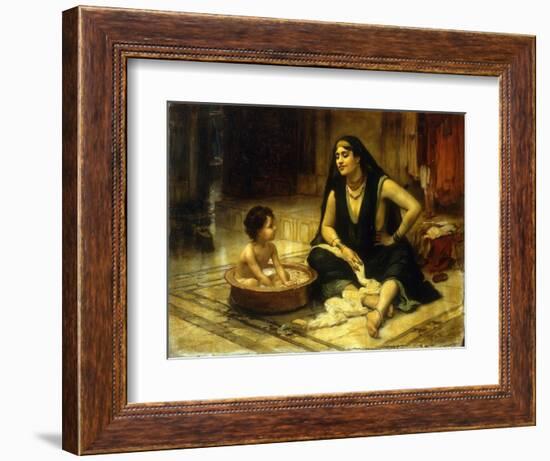 Fellahin and Child-Frederick Arthur Bridgman-Framed Giclee Print