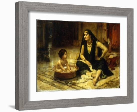 Fellahin and Child-Frederick Arthur Bridgman-Framed Giclee Print
