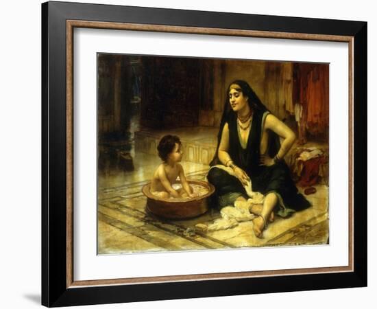 Fellahin and Child-Frederick Arthur Bridgman-Framed Giclee Print