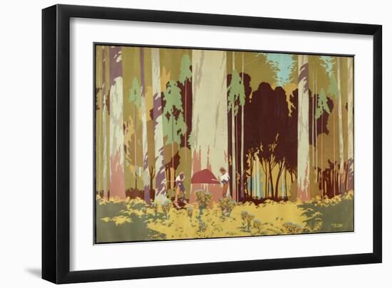 Felling a Karri Tree, Western Australia-Archibald Bertram Webb-Framed Giclee Print